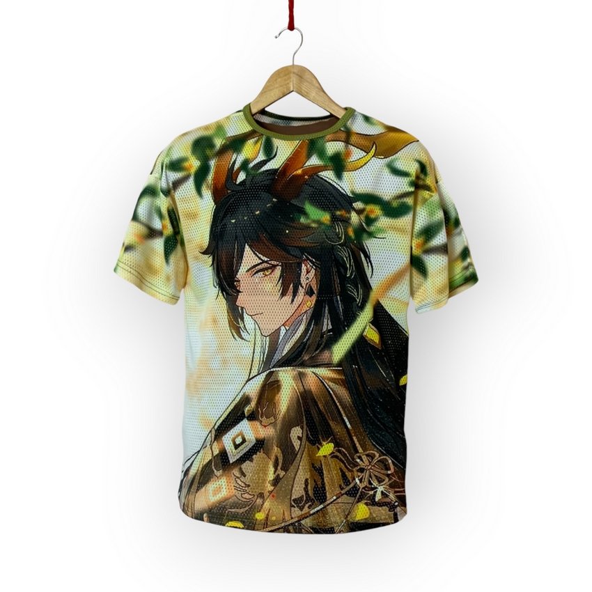 Футболка YADRIK Аніме  Геншин Чжун Лі Subtrikot Oversize 3D